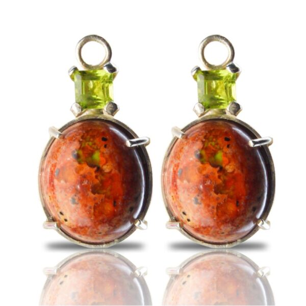 Mexican Fire Opal with Peridot Treasure Drops - Image 2